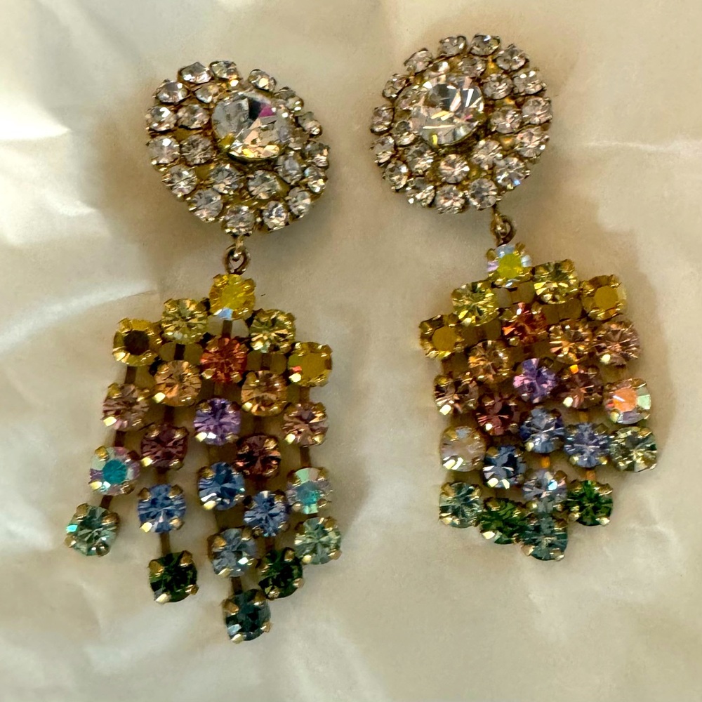 High quality rhinestone earring clip on